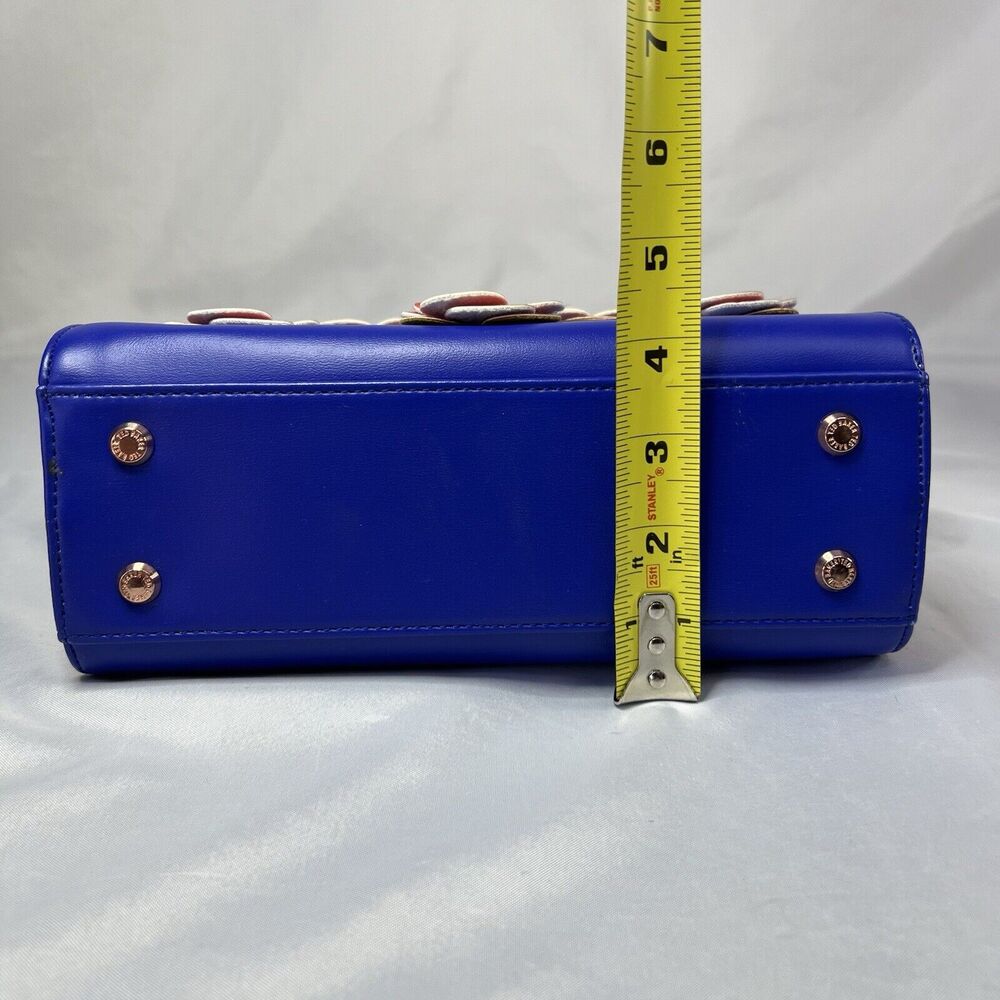 Ted Baker London Blue With Poppies Lady Bag Satchel - Picture 11 of 11